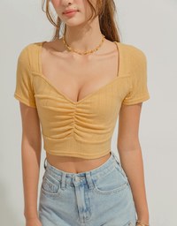 Heart Shape Neck Crop Top