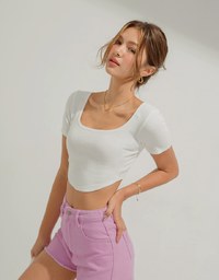 Round Neck Crop Top