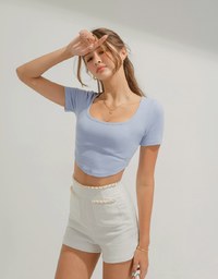 Round Neck Crop Top