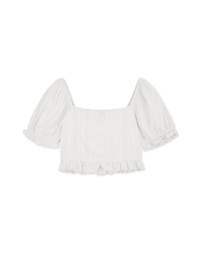 2Way Ruffled Lace Breasted Top