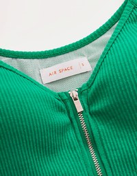 【Air 2.0】Zippered Spaghetti  Bra Top ( With Padding)