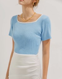 2Way Square Neck Knit Top