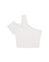 Asymmetric Slanted Shoulder Top (With Padding)