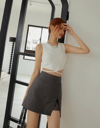 Cutout Tie Tank Top