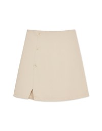 Button-Breasted Side Slits Skirt