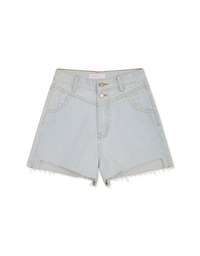 Asymmetric Denim Shorts