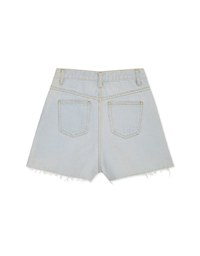 Asymmetric Denim Shorts