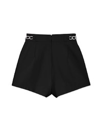 K-Pop Slimming Side Silver Chain Slit Shorts