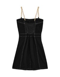 Denim Gold Chain Mini Dress