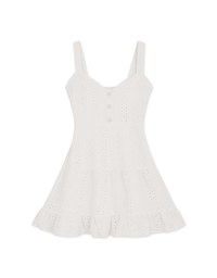 Broderie Anglaise Lace Vest Short Dress