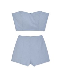 Strapless Tweed Set Wear(With Padding)