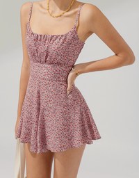 Thin Strap Floral Playsuit