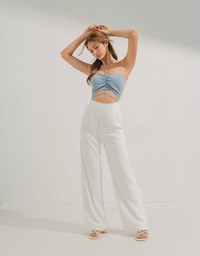 Lace-Up Ring Cutout Jumpsuit (With Padding)