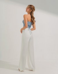 Lace-Up Ring Cutout Jumpsuit (With Padding)