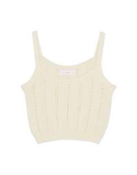 Thin Shoulder Knit Crop Tank Top