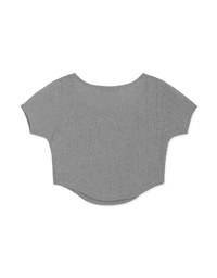 V Neck Crop Knitted Top