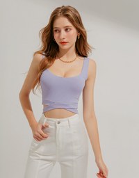 Crossover Crop Tank Top