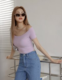 Casual Off Shoulder Top (With Padding)