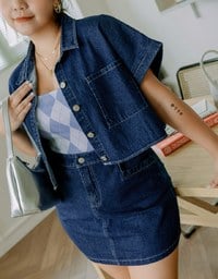 Casual Chic Button Up Denim Top