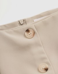 Front Buttoned Suit Skort