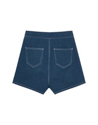 Denim Side Button Skorts