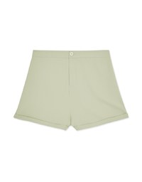 Plain Chiffon Turn Up Shorts