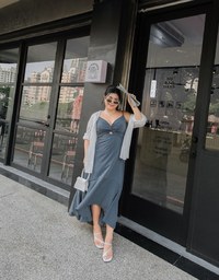 2WAY Hollow Tie Mermaid Maxi Dress (With Padding)