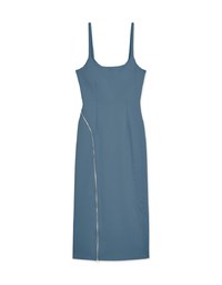 Thin Shoulder Long Dress (With Padding)