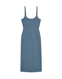 Thin Shoulder Long Dress (With Padding)