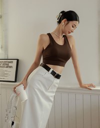 【Air 2.0】Cooling Hollowed Back Tank Bra Top ( With Padding)