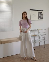 Fake Two Piece Hollow Short SleeveTop