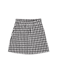 Tweed Checkered Color Skirt