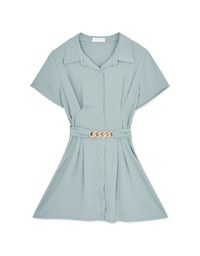 Scrunch Belted Mini Dress