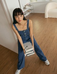 2way Denim Tank Jumpsuit