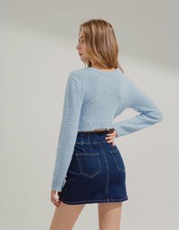 Mermaid Waistline Denim Skirt