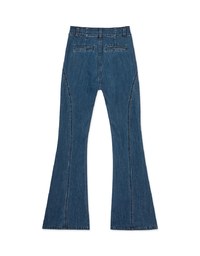 Fitted Hip Wrap Flared Jeans