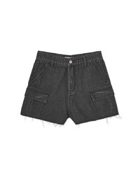 Drawstring Workwear Denim Shorts