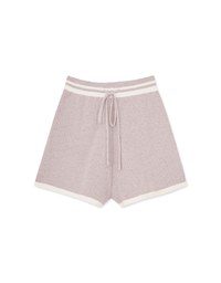 Drawstring Rolled Hem Knitted Shorts