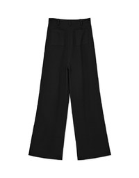 Drawstring Cotton Pleated Long Pants