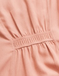 Peach Velvet Zipper Short Dress