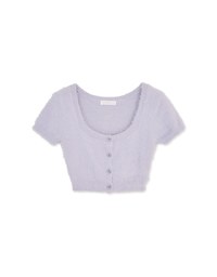 Soft Plush Button Breasted Short Sleeved Top