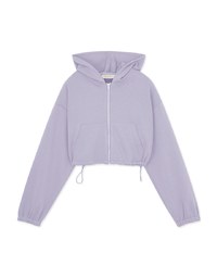 Casual Drawstring Cropped Hooded Jacket