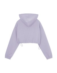 Casual Drawstring Cropped Hooded Jacket