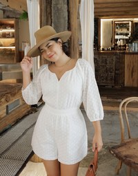 V-Neck Lace Jumpsuit