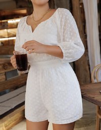 V-Neck Lace Jumpsuit