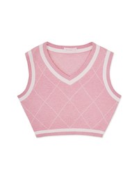 【Benefit】Preppy style Knitted Vest Top