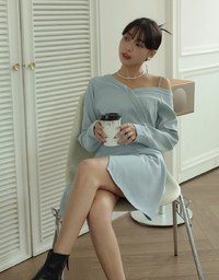 Cutie One Shoulder Asymmetric Mini Dress