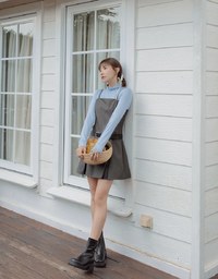【ᴍᴇɪɢᴏ's Design】Thin Strap Pleated Mini Dress (With Belt)