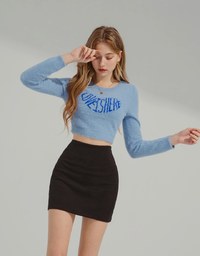 360°Petite Waist Light Sculpture Suede Mini Skirt