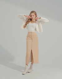 Warm Up Slit Maxi Skirt